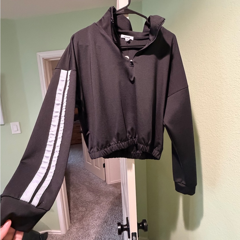 Garage Black Pullover with White Detail